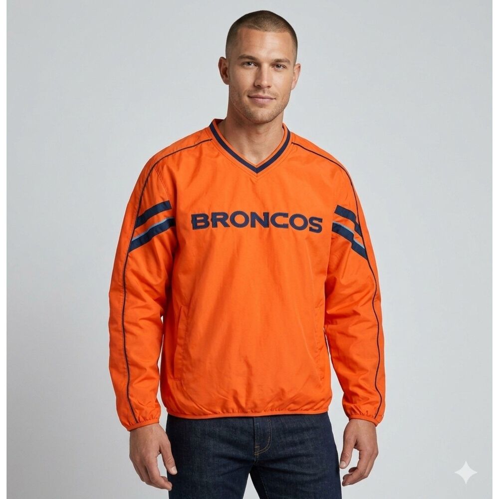 NFL Denver Broncos Sz LG Lightweight Pullover Officially Licensed #nfl #broncos